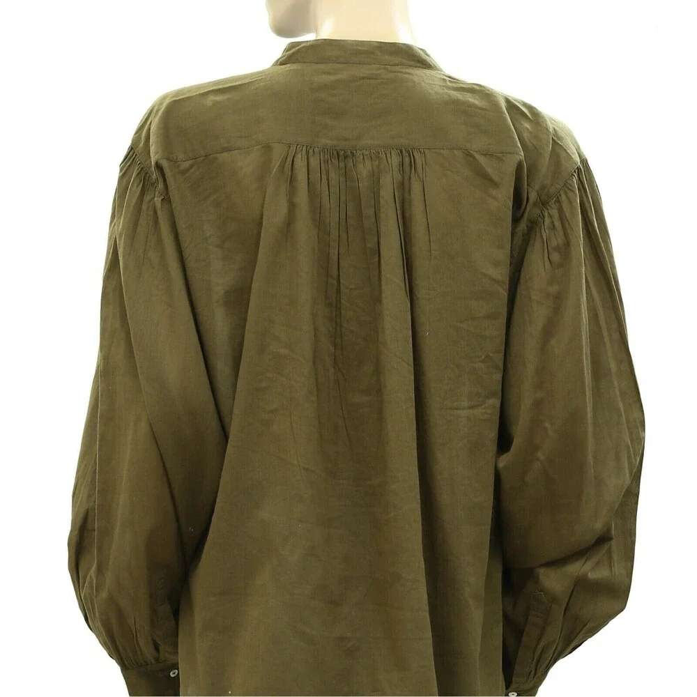Buck Mason Heirloom Cotton Ojai Shirt Tunic Top Bronze Brown Oversized S 285929 - Picture 9 of 9